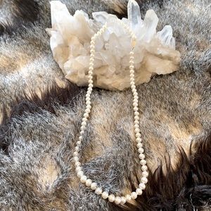 Genuine Cultured Pearl Necklace 16”